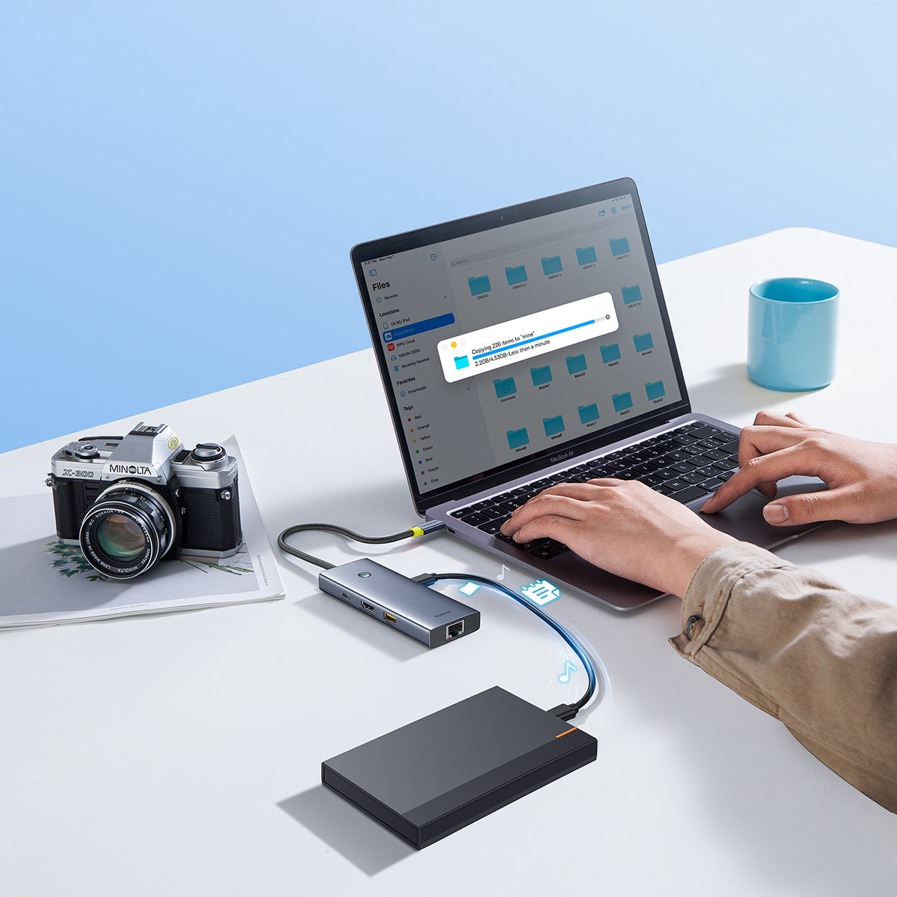 Baseus UltraJoy Series Hub USB-C 7w1 HDMI 4K 60Hz USB-A 3.1 USB-C 3.1 PD RJ45