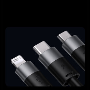 Baseus StarSpeed Kabel 3w1 USB-A – micro USB / Lightning / USB-C 3.5A 1.2m