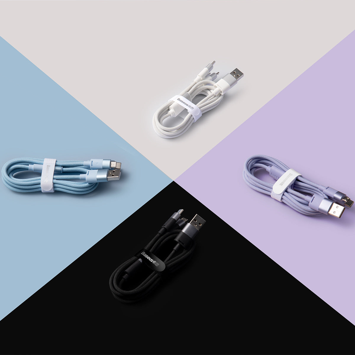 Baseus StarSpeed Kabel 3w1 USB-A – micro USB / Lightning / USB-C 3.5A 1.2m