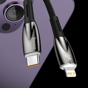 Baseus Glimmer Series Kabel USB-C – Lightning PD 20W 480 Mb/s 1m