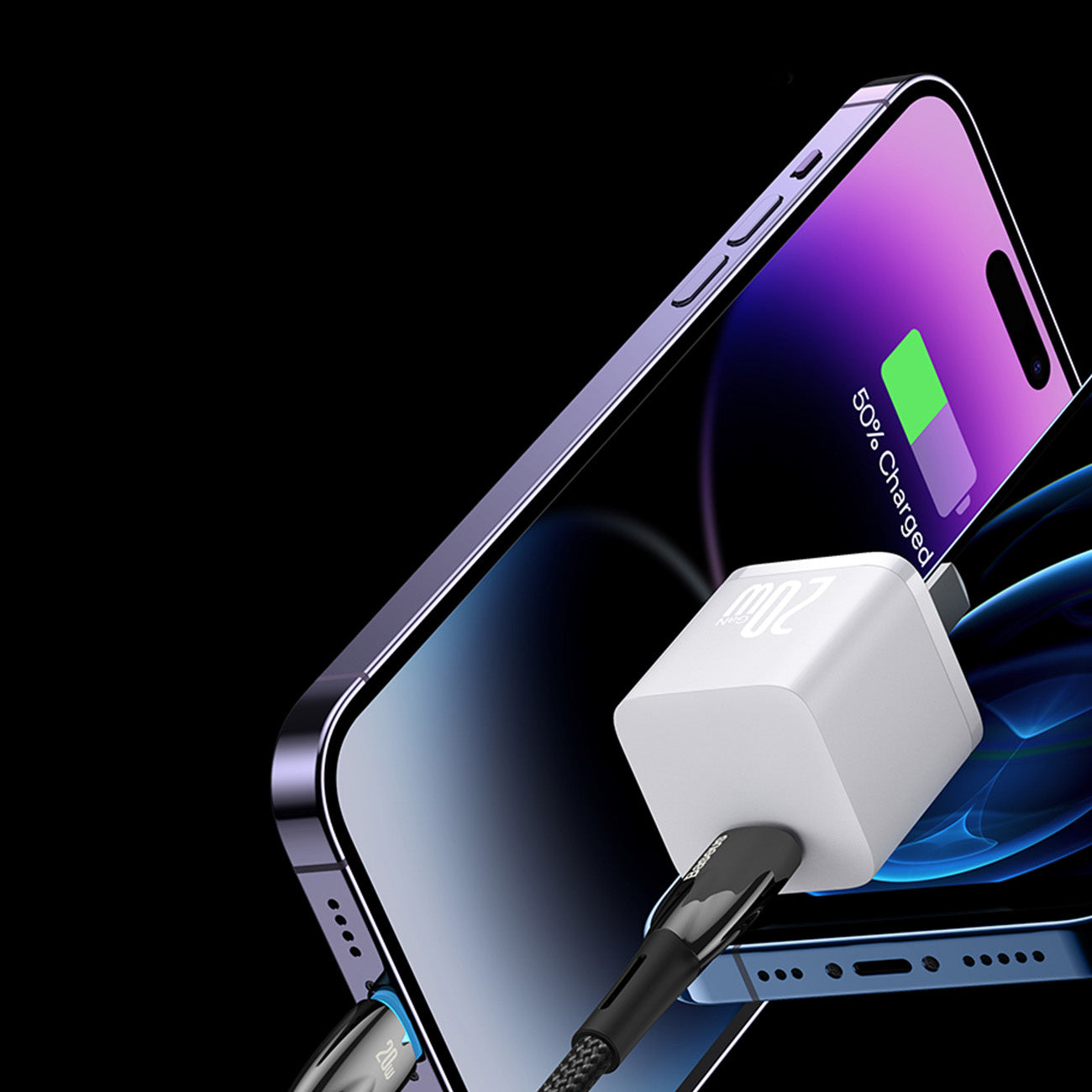 Baseus Glimmer Series Kabel USB-C – Lightning PD 20W 480 Mb/s 1m