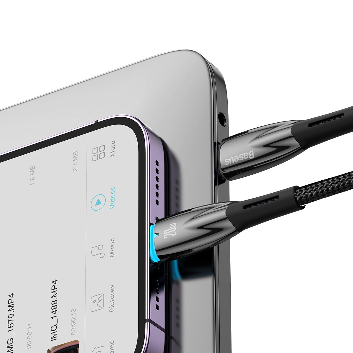 Baseus CADH000101 Kabel Lightning – USB-C PD 20W 480 Mb/s 2 m