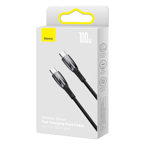 Baseus Glimmer Series Kabel USB-C – USB-C PD 100W 5A 480Mb/s 1m