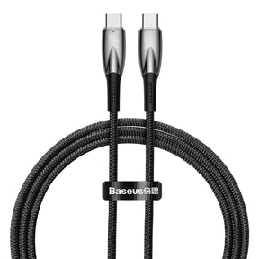 Baseus Glimmer Series Kabel USB-C – USB-C PD 100W 5A 480Mb/s 1m