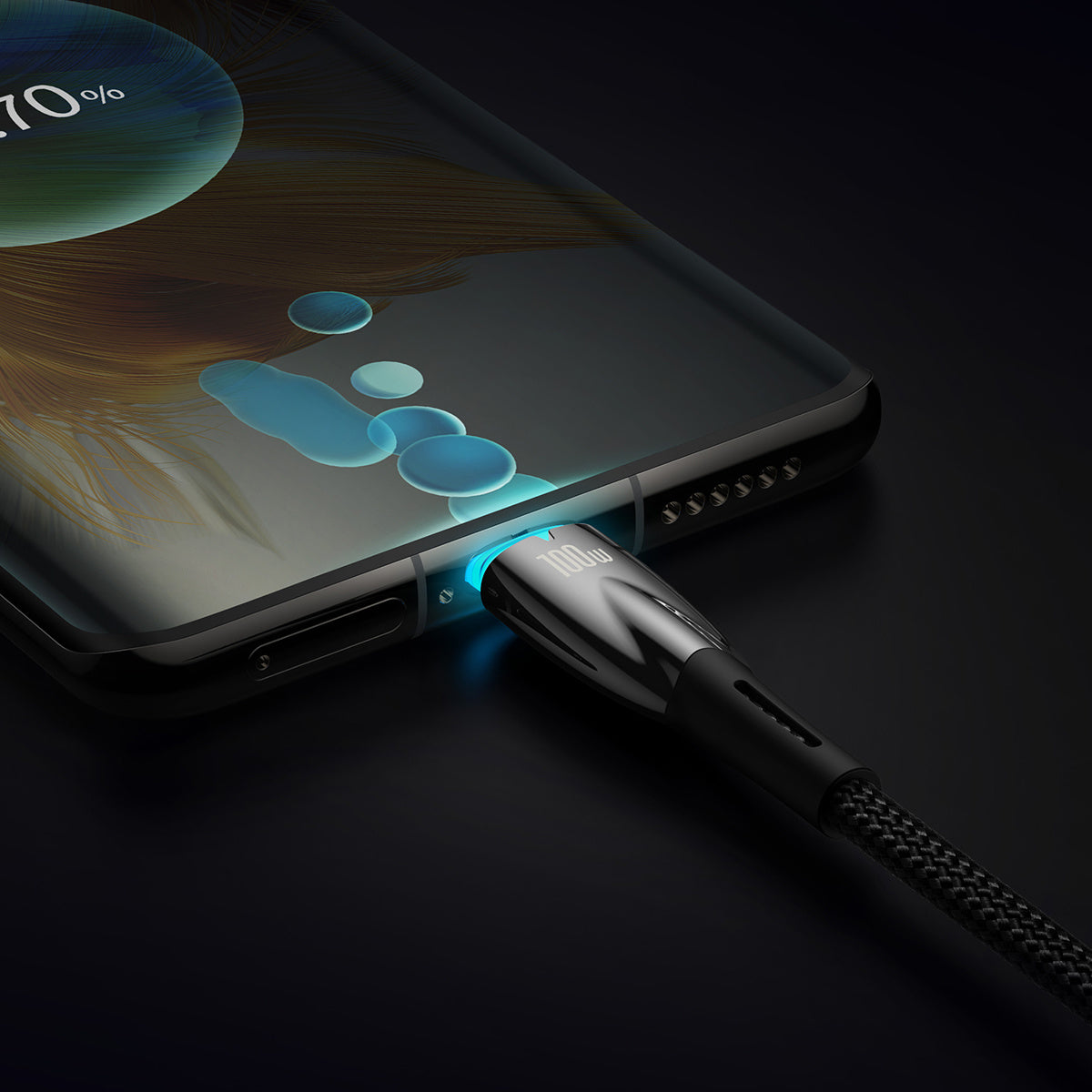 Baseus Glimmer Series Kabel USB-C – USB-C PD 100W 5A 480Mb/s 1m