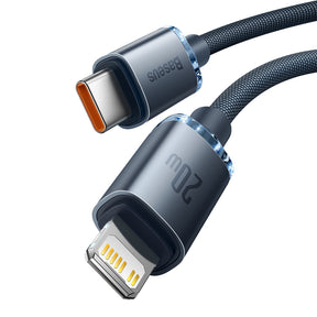 Baseus Crystal Shine Series Kabel Lightning – USB-C PD QC 20W 480Mb/s 2m