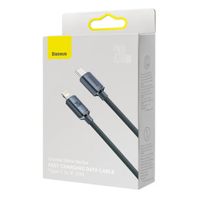 Baseus Crystal Shine Series Kabel Lightning – USB-C PD QC 20W 480Mb/s 2m