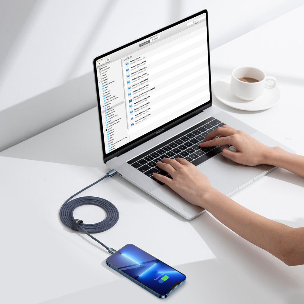 Baseus Crystal Shine Series Kabel Lightning – USB-C PD QC 20W 480Mb/s 2m