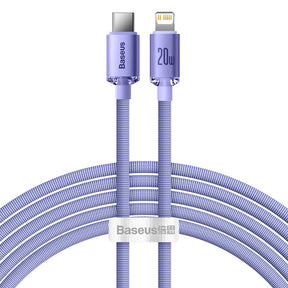 Baseus Crystal Shine Series Kabel USB-C – Lightning PD 20W 480Mb/s 2m