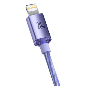 Baseus Crystal Shine Series Kabel USB-C – Lightning PD 20W 480Mb/s 2m