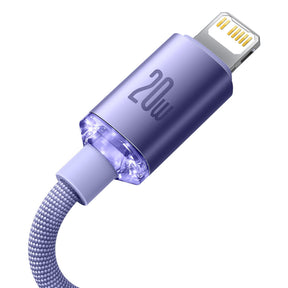 Baseus Crystal Shine Series Kabel USB-C – Lightning PD 20W 480Mb/s 2m