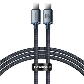 Baseus Crystal Shine Series Kabel USB-C - USB-C PD 100W 5A 480Mb/s 1,2m