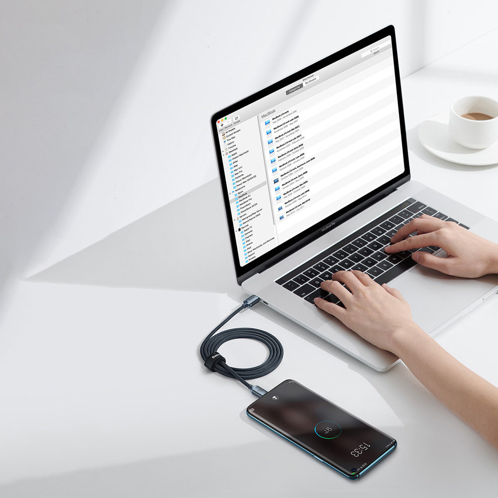 Baseus Crystal Shine Series Kabel USB-C - USB-C PD 100W 5A 480Mb/s 1,2m