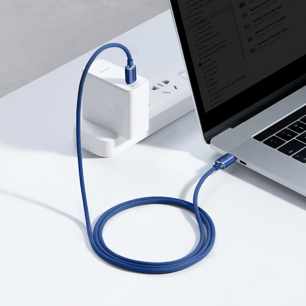 Baseus Crystal Shine Series Kabel USB-C - USB-C PD 100W 5A 480Mb/s 1,2m