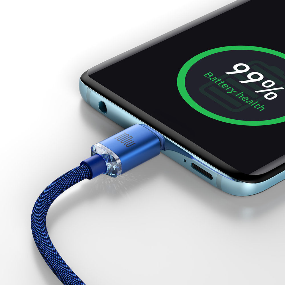 Baseus Crystal Shine Series Kabel USB-C - USB-C PD 100W 5A 480Mb/s 1,2m