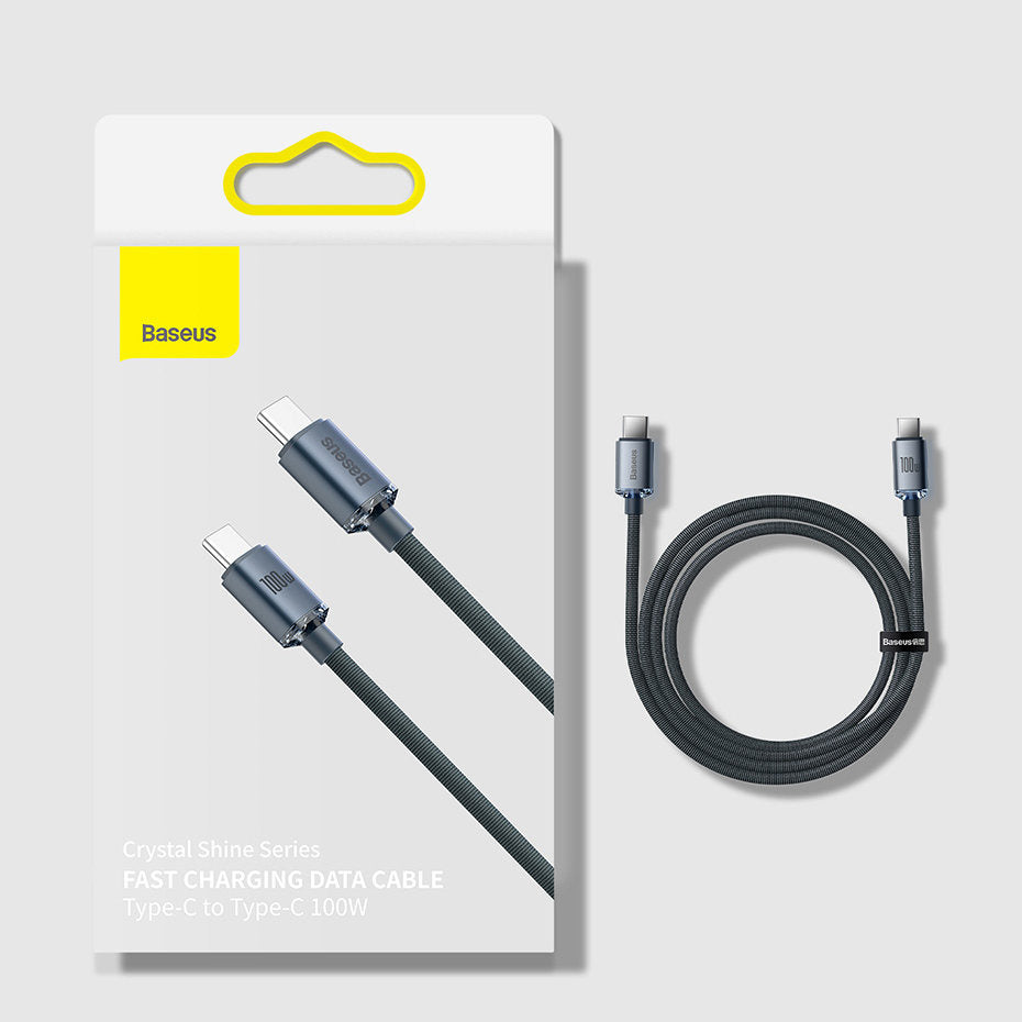 Baseus Crystal Shine Series Kabel USB-C – USB-C PD 100W 5A 480Mb/s 2m