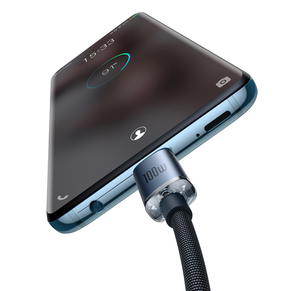 Baseus Crystal Shine Series Kabel USB-C – USB-C PD 100W 5A 480Mb/s 2m