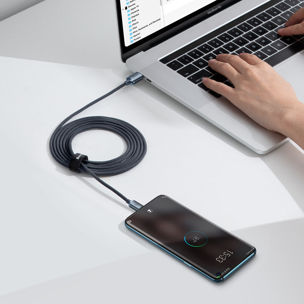 Baseus Crystal Shine Series Kabel USB-C – USB-C PD 100W 5A 480Mb/s 2m