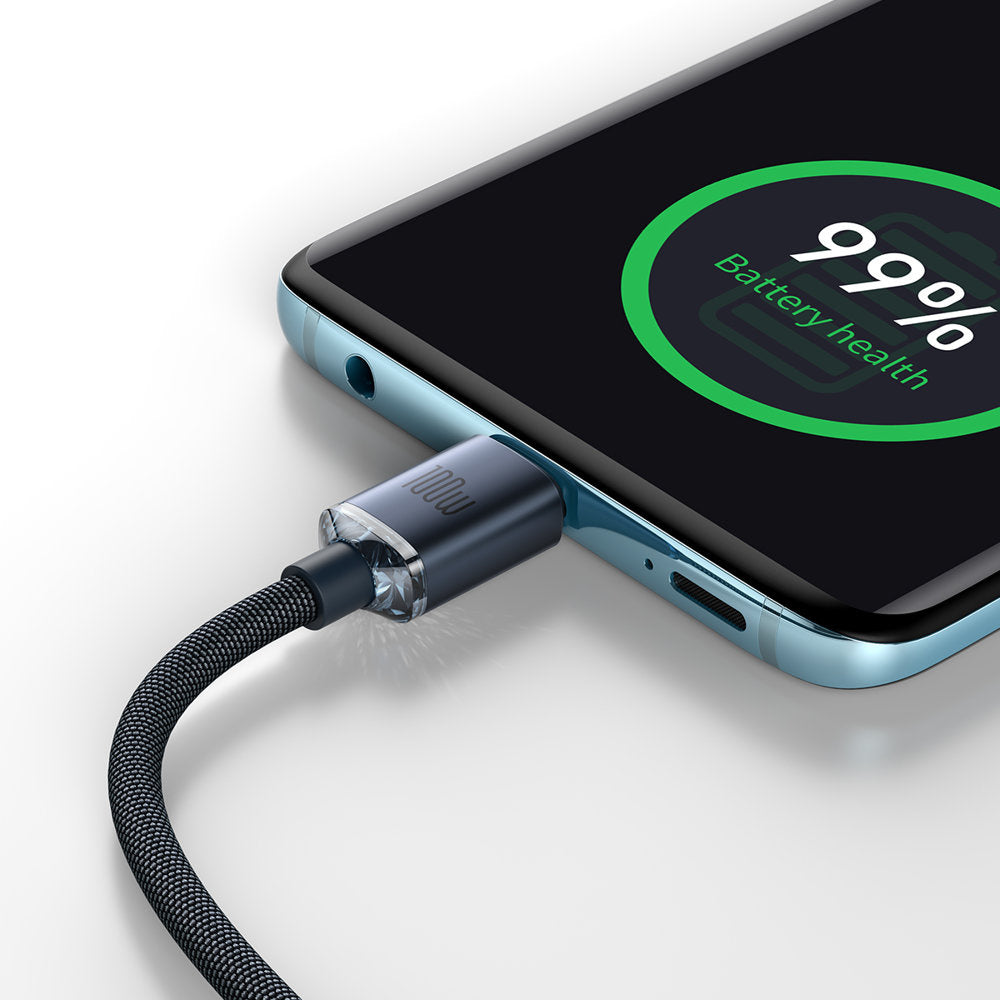 Baseus Crystal Shine Series Kabel USB-C – USB-C PD 100W 5A 480Mb/s 2m
