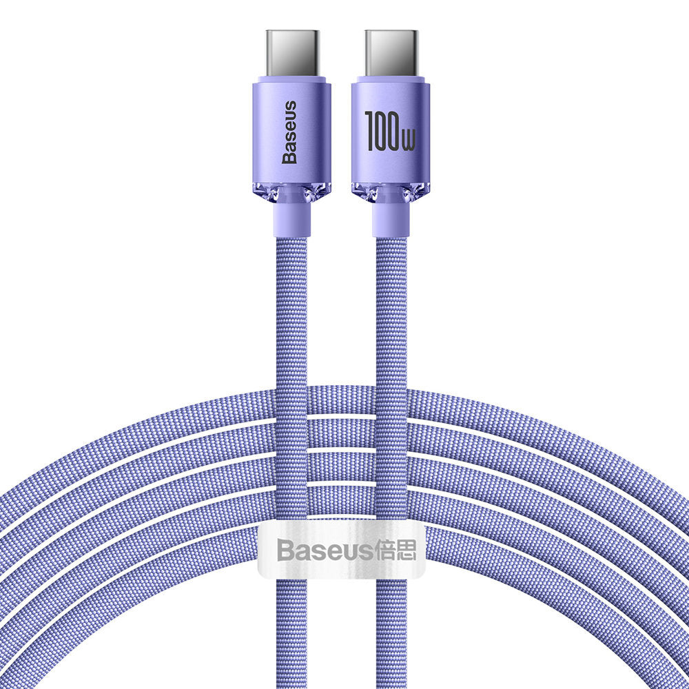 Baseus Crystal Shine Series Kabel USB-C – USB-C PD QC 100W 5A 480 Mb/s 2m