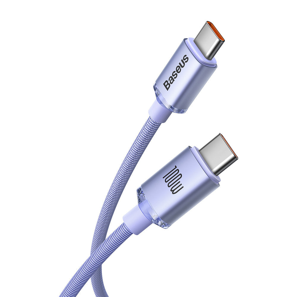 Baseus Crystal Shine Series Kabel USB-C – USB-C PD QC 100W 5A 480 Mb/s 2m