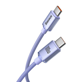 Baseus Crystal Shine Series Kabel USB-C – USB-C PD QC 100W 5A 480 Mb/s 2m