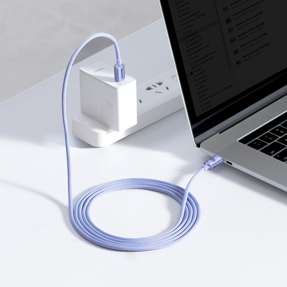 Baseus Crystal Shine Series Kabel USB-C – USB-C PD QC 100W 5A 480 Mb/s 2m