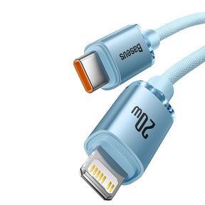 Baseus Crystal Shine CAJY001303 Kabel Lightning – USB-C PD 20W 480 Mb/s 1,2m