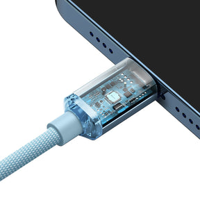 Baseus Crystal Shine CAJY001303 Kabel Lightning – USB-C PD 20W 480 Mb/s 1,2m