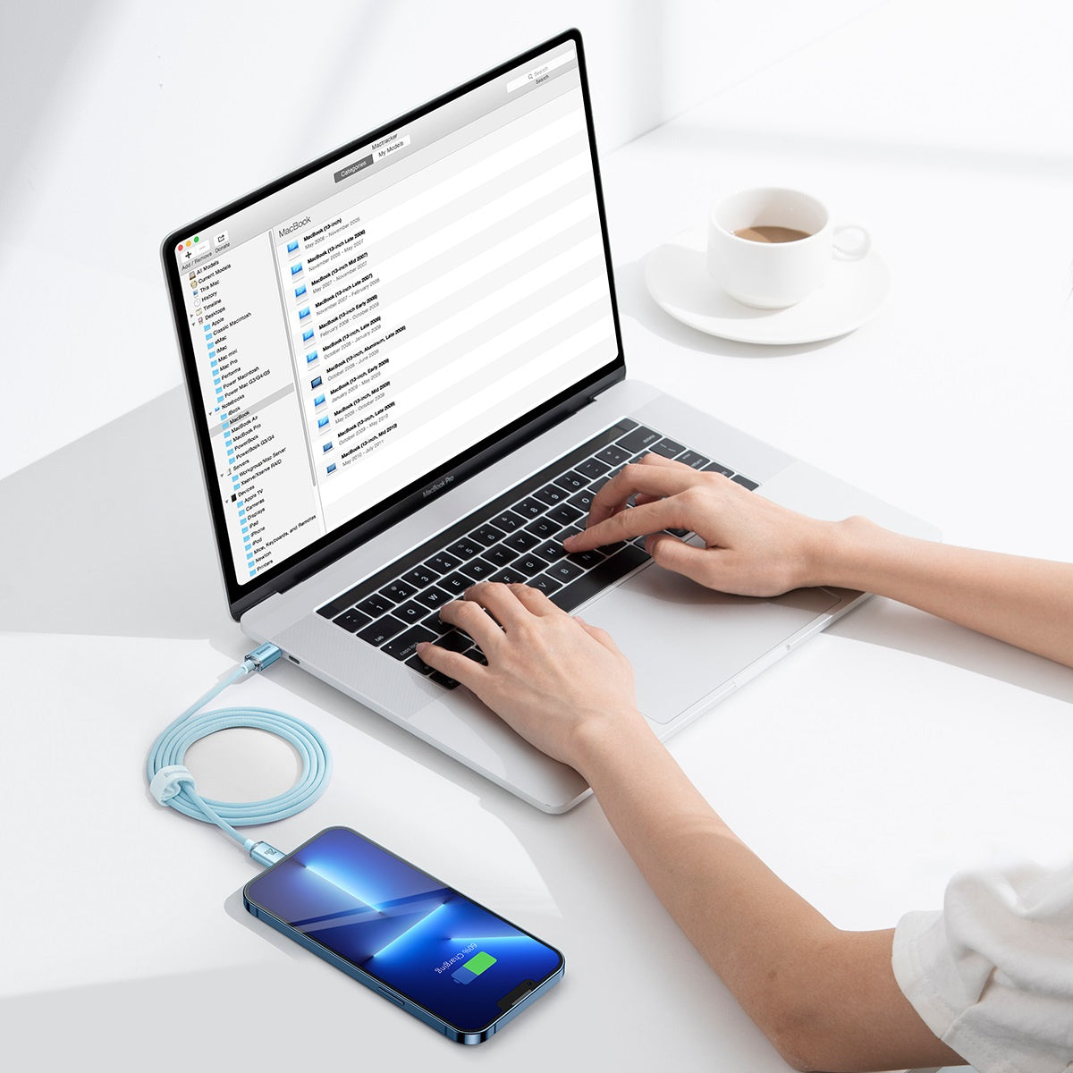 Baseus Crystal Shine CAJY001303 Kabel Lightning – USB-C PD 20W 480 Mb/s 1,2m