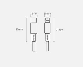 Kabel Baseus CATLWJ-01 Lightning - USB-C PD 20W 480Mb/s 1m
