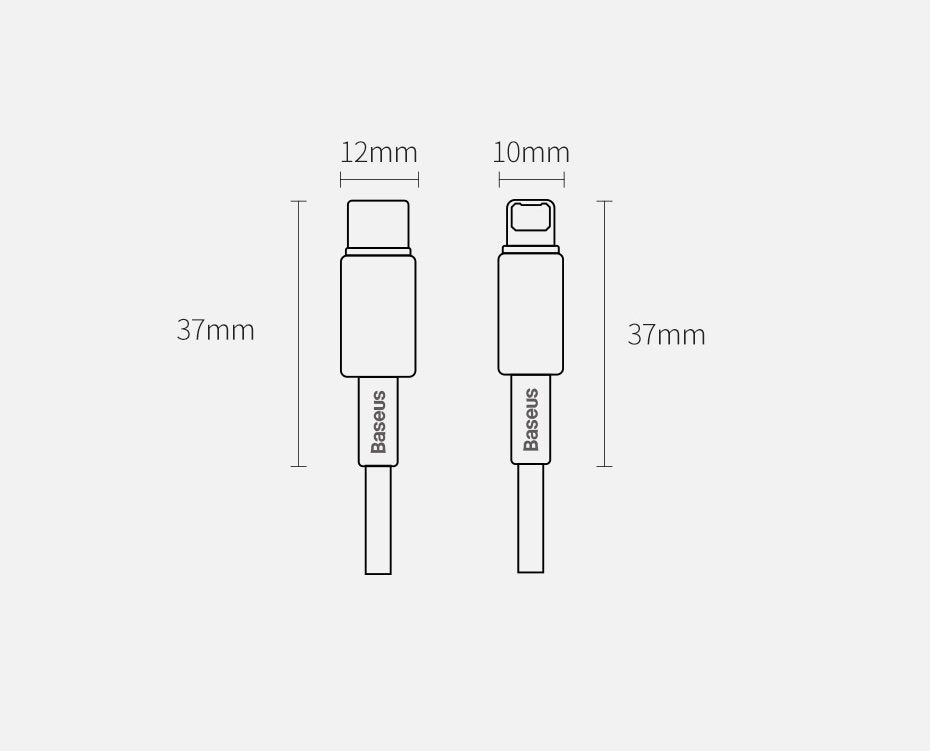 Kabel Baseus CATLWJ-01 Lightning - USB-C PD 20W 480Mb/s 1m