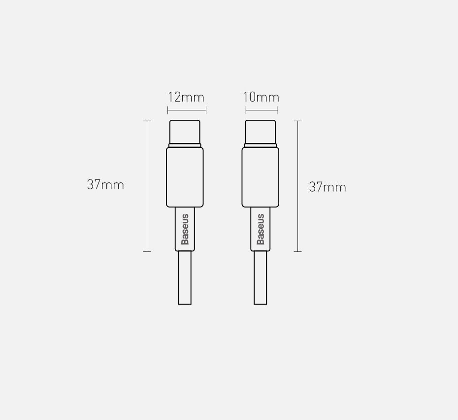 Baseus CATWJ-A01 Kabel USB-C – USB-C PD QC 100W 5A 480Mb/s 2m