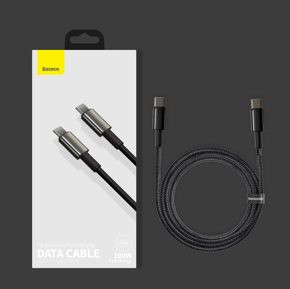 Baseus CATWJ-A01 Kabel USB-C – USB-C PD QC 100W 5A 480Mb/s 2m