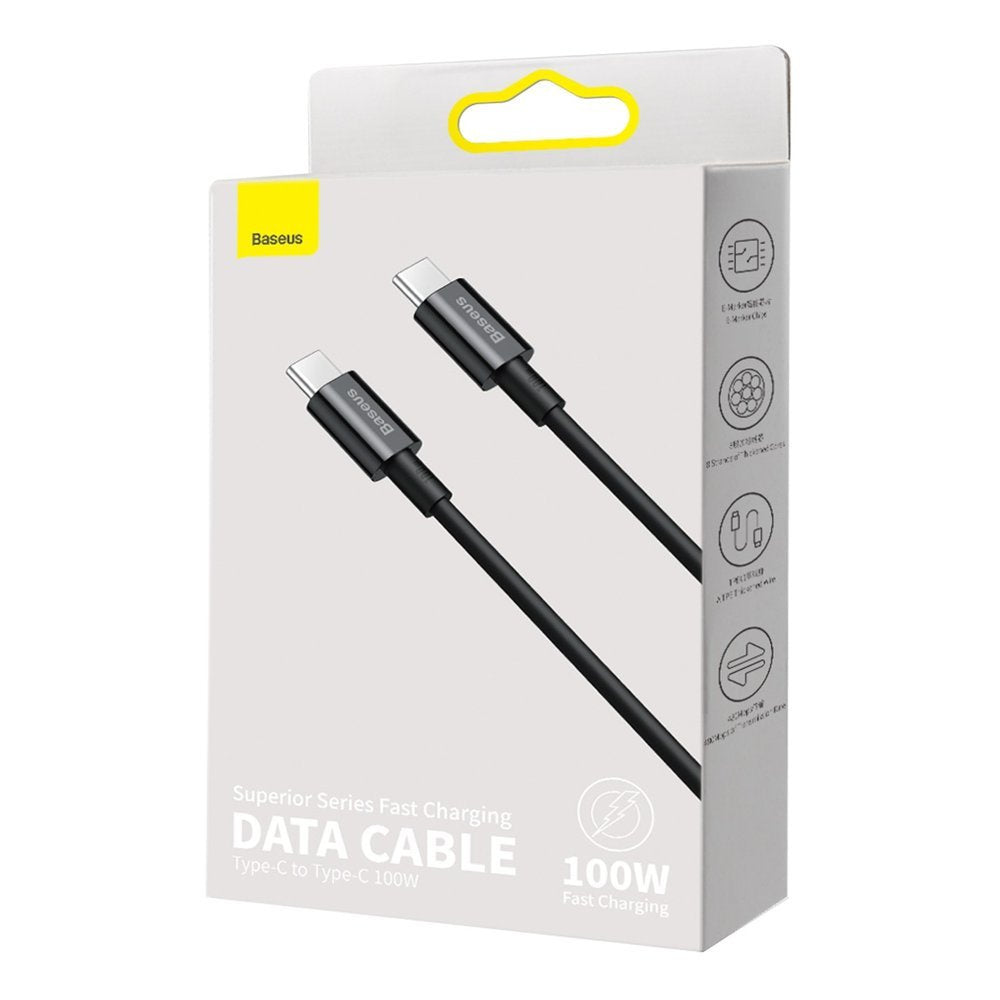 Baseus Superior CATYS-B01 Kabel USB-C – USB-C PD QC FCP 100W 5A 480Mb/s 1m