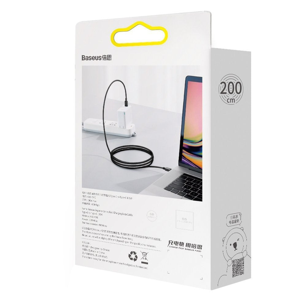 Baseus CATYS-C01 Kabel USB-C – USB-C PD QC FCP 100W 5A 480 Mb/s 2 m