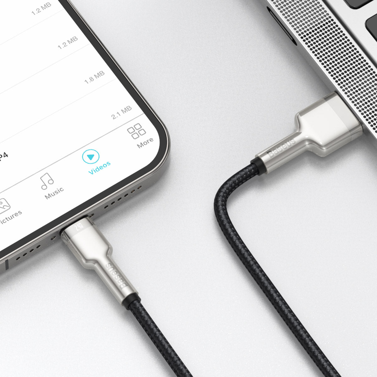Baseus Cafule Series Metal Data Kabel USB-A / Lightning 2.4A 1m