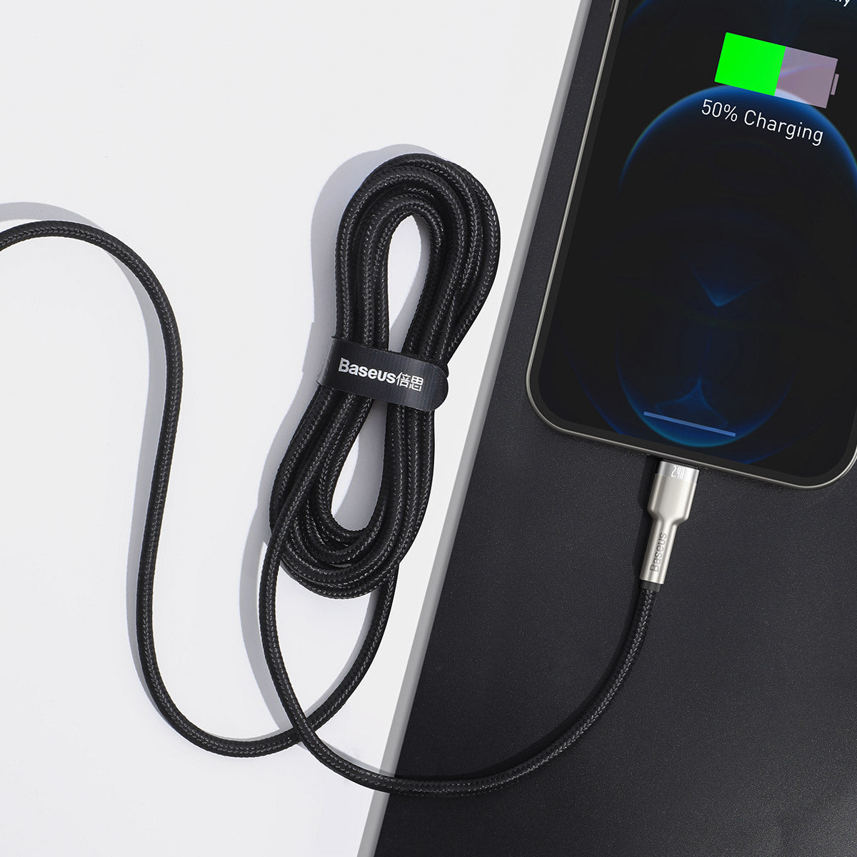 Baseus Cafule Series Metal Data Kabel USB-A / Lightning 2.4A 1m