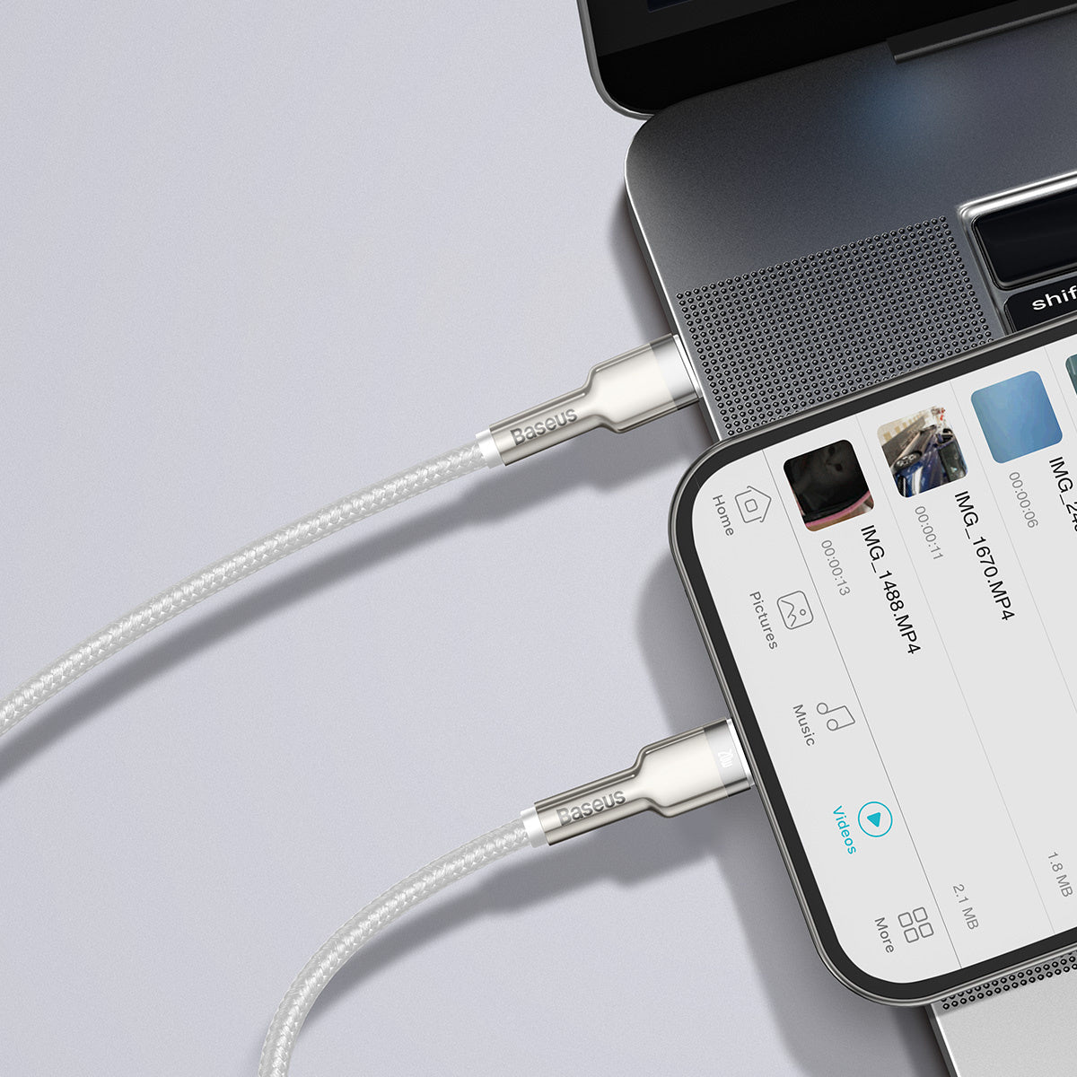 Kabel Baseus Cafule Series Metal Data USB-C / Lightning 20W PD 1 m