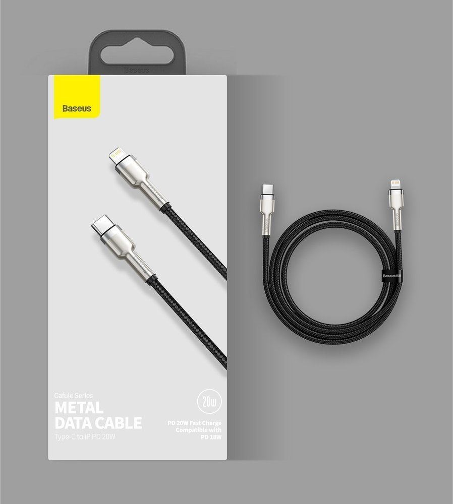 Kabel Baseus Cafule Series Metal Data USB-C / Lightning 20W PD 1 m