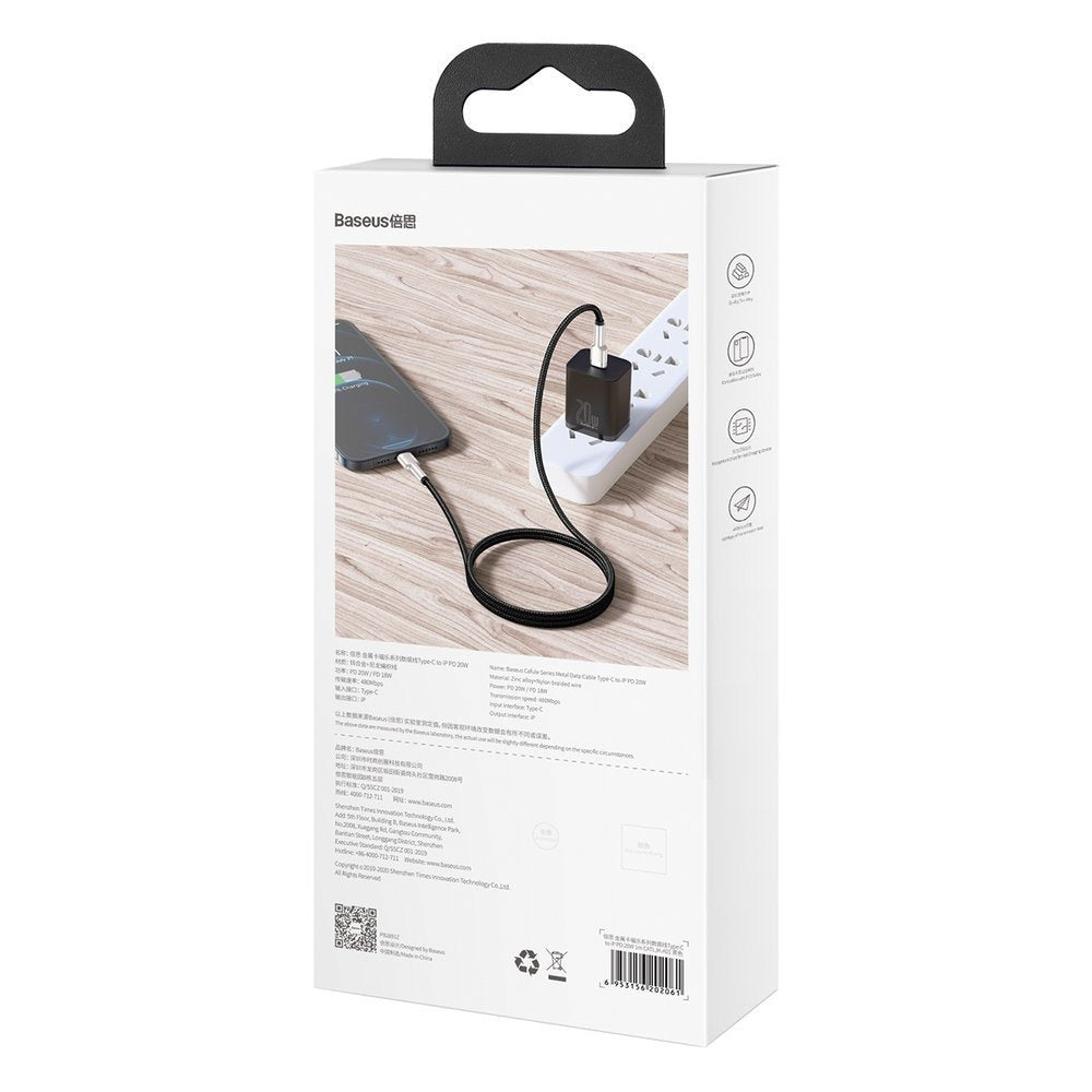 Kabel Baseus Cafule Series Metal Data USB-C / Lightning 20W PD 1 m