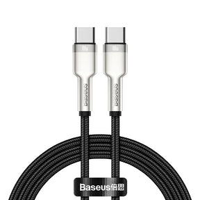 Kabel Baseus Cafule Series Metal Data USB-C / USB-C PD QC SCP 100W 5A 1 m