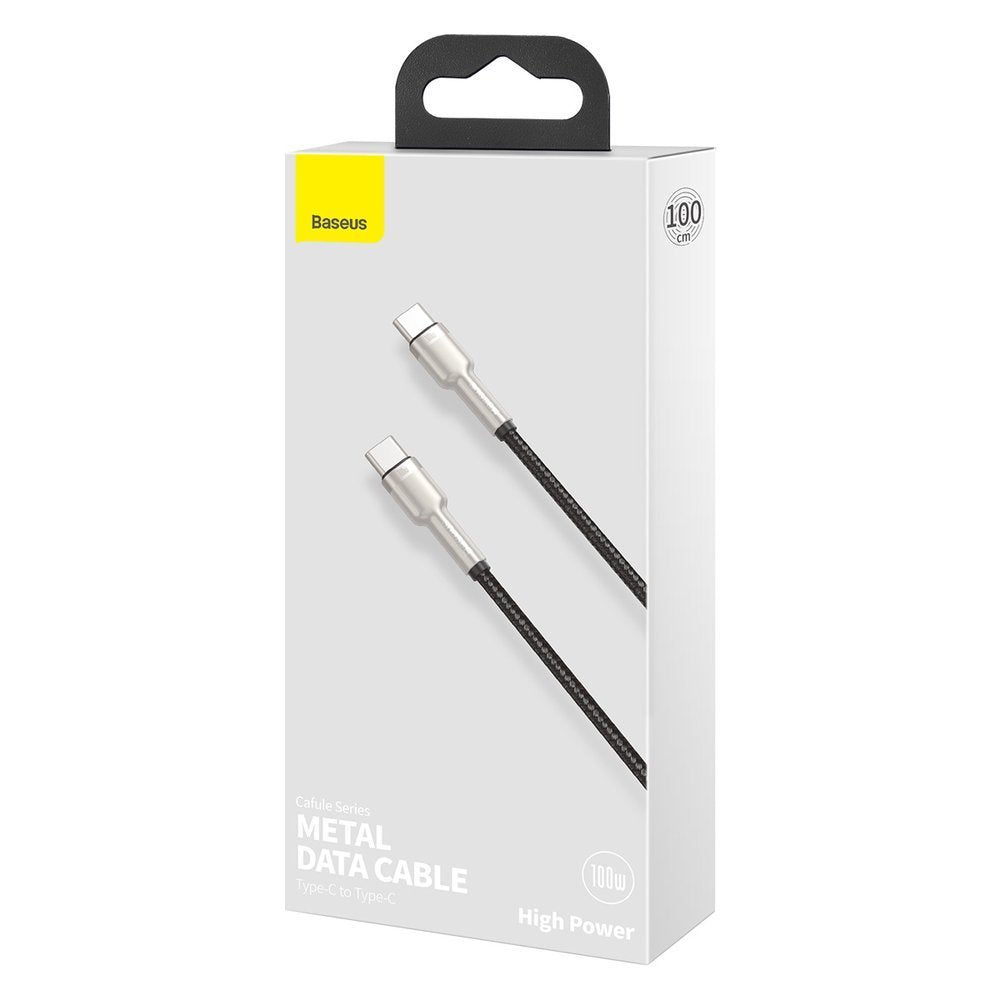 Kabel Baseus Cafule Series Metal Data USB-C / USB-C PD QC SCP 100W 5A 1 m