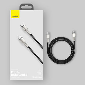 Kabel Baseus Cafule Series Metal Data USB-C / USB-C PD QC SCP 100W 5A 2 m