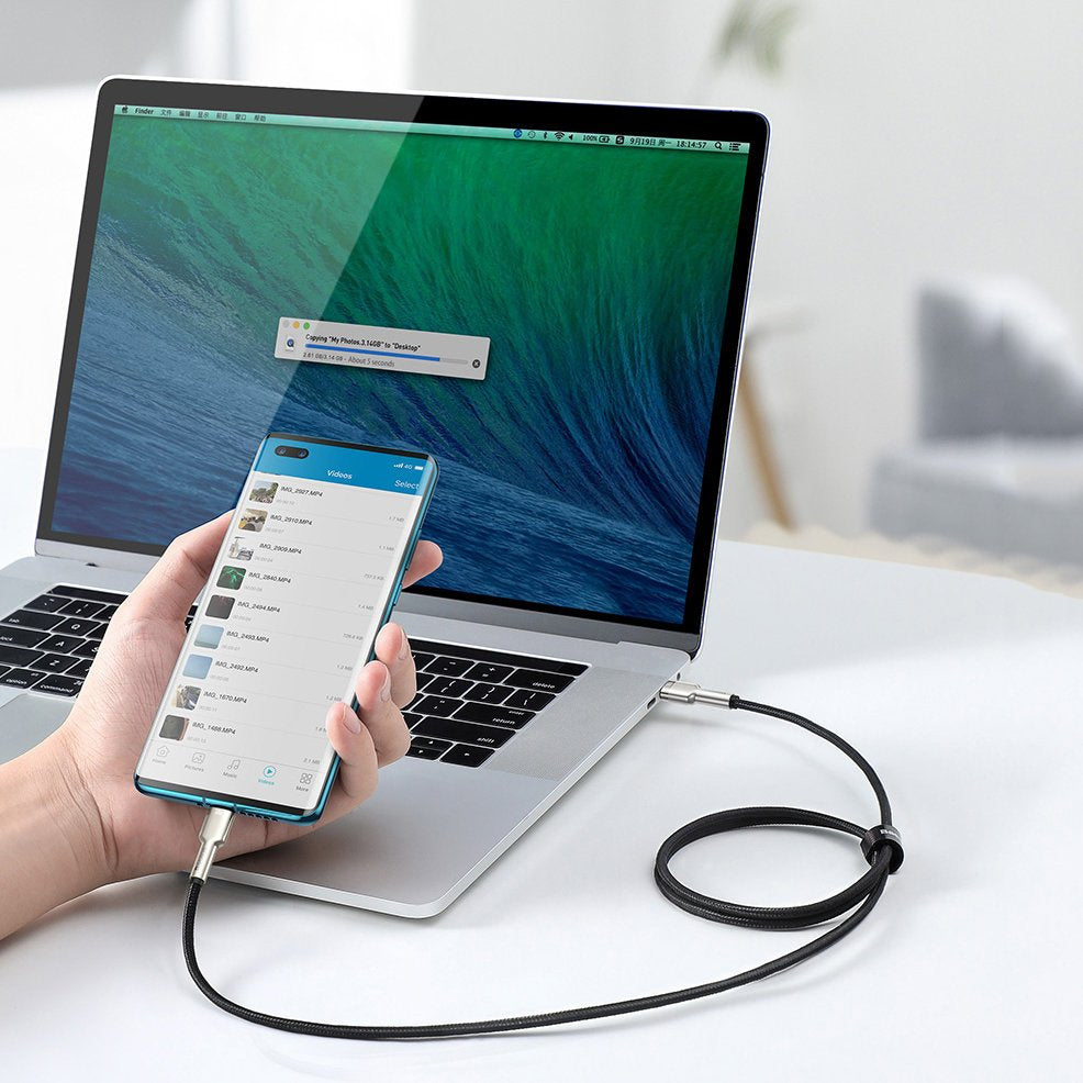Kabel Baseus Cafule Series Metal Data USB-C / USB-C PD QC SCP 100W 5A 2 m