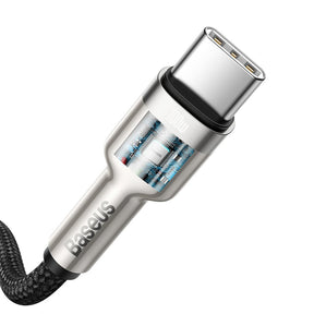 Kabel Baseus Cafule Series Metal Data USB-C / USB-C PD QC SCP 100W 5A 2 m