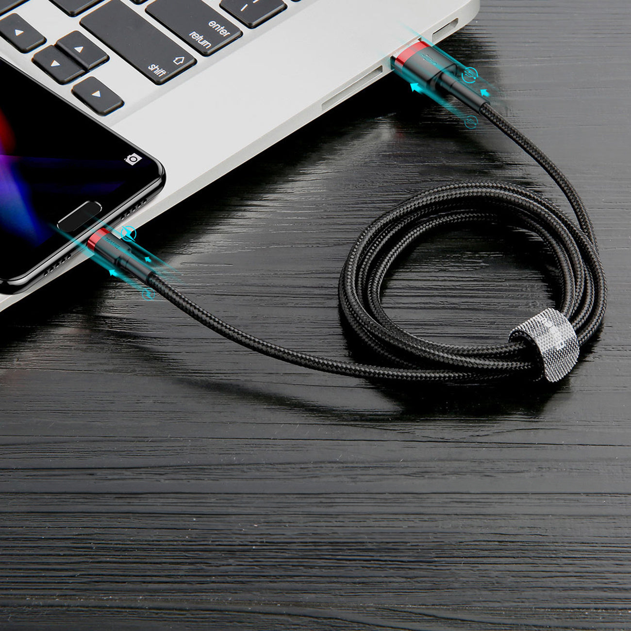 Kabel Baseus Cafule USB-A / USB-C QC 3.0 3A 0.5 m