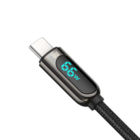 Kabel Baseus Display Fast Charging Data USB-A / USB-C 66W 1 m