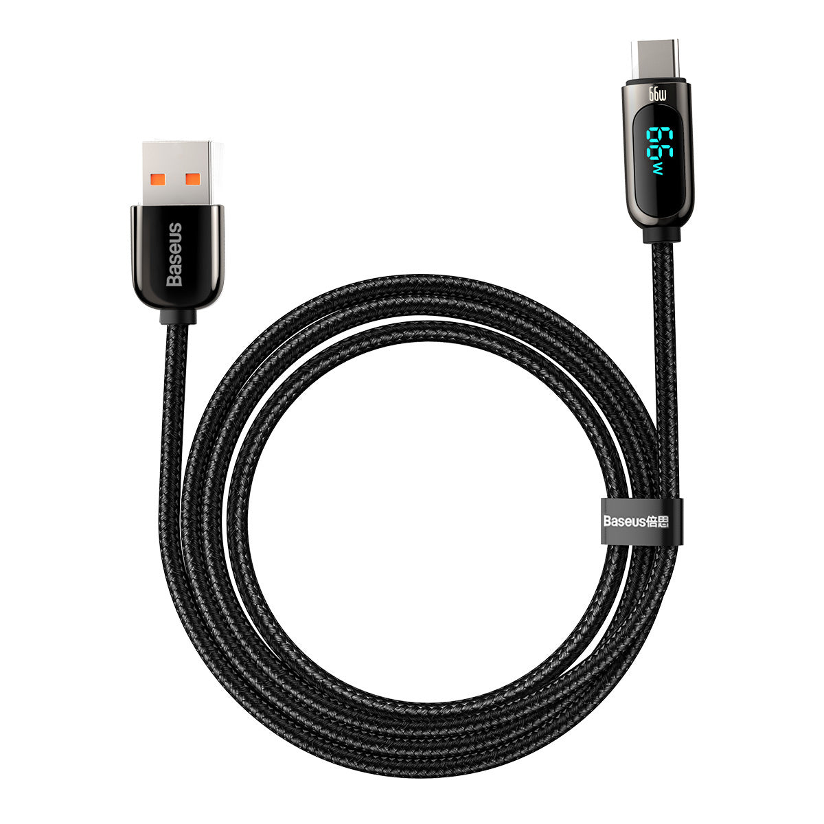 Kabel Baseus Display Fast Charging Data USB-A / USB-C 66W 1 m