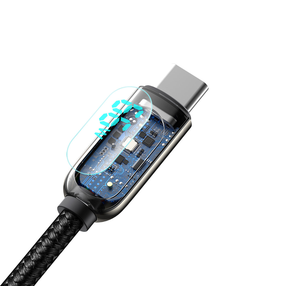 Kabel Baseus Display Fast Charging Data USB-A / USB-C 66W 1 m